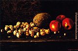 Joseph Kleitsch Untitled Still Life with Nuts, Coconut and Apples painting